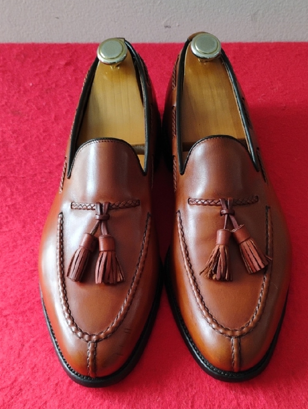 Allen Edmonds Chestnut Brown Leather Tassel Loafers